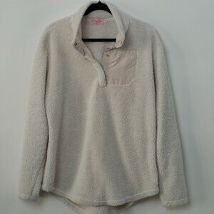 Pink Lily Off White Sherpa Size Large